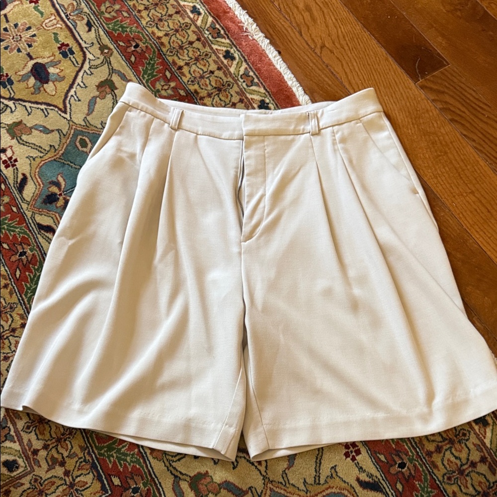 Elegant Cream Women's Shorts